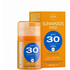 Крем для обличчя та шиї з високим захистом від сонця SPF 30 + та UVA Тебіскін SUNWARDS Face Cream SPF 30+ Tebiskin