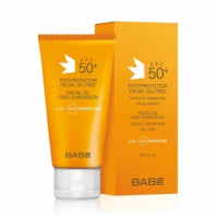 Сонцезахисний крем для жирної шкіри обличчя SPF 50+ Бейбі Лабораторіз Fotoprotector facial Oil-Free Sunscreen Babe Laboratorios