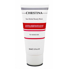 Полунична маска краси для нормальної шкіри Христина Sea Herbal Beauty Mask Strawberry Christina