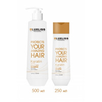 Щоденний розгладжує шампунь з кератином Люкслісс Keratin Daily Care Shampoo Luxliss