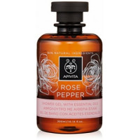 Гель для душу з ефірними маслами "Роза і перець" Апівіта ROSE PEPPER SHOWER GEL WITH ESSENTIAL OILS Apivita