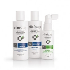 Система інтенсивна для рідкого натурального волосся Клініскальп 3-step Trial Kit For Natural Hair Advanced Stages Cliniscalp