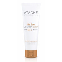 Омолоджуючий сонцезахисний крем-гель з тоном і SPF 50 + для жирної та комбінованої шкіри Атачі NEW! BE SUN Gel Cream Color SPF 50+ Atache