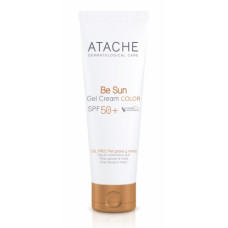 Омолоджуючий сонцезахисний крем-гель з тоном і SPF 50 + для жирної та комбінованої шкіри Атачі NEW! BE SUN Gel Cream Color SPF 50+ Atache