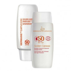 Сонцезахисна емульсія проти зморшок SPF50 Жермен де капучіно Solar line Golden Caresse Emulsion Anti-Age Protection SPF50 Germaine de Capuccini