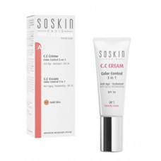 СС-крем контроль кольору 3 в 1 Соскін CC cream SoSkin