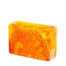 Гліцеринове мило куб Апельсин-Чилі та Люфа Органік Glycerin soap cube Orange Chile and Loofah Organique