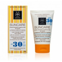 Сонцезахисний тонуючий крем легкої текстури для особи SPF30 Апівіта Light Texture Tinted Face Cream Apivita