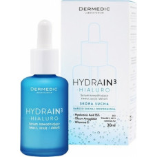 Сироватка зволожуюча для обличчя, шиї і декольте Дермедік Hydrain 3 Hialuro Hydrating Serum Dermedic